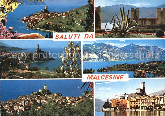 Malcesine Lago di Garda Gesamtansicht Park