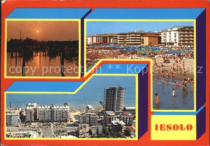 Lido di Jesolo Sonnenuntergang Strand Hotels