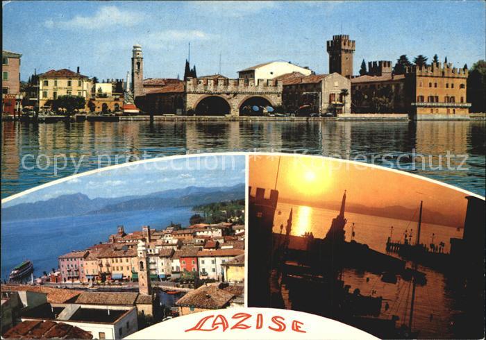 Lazise Lago di Garda Vom See aus gesehen Panorama