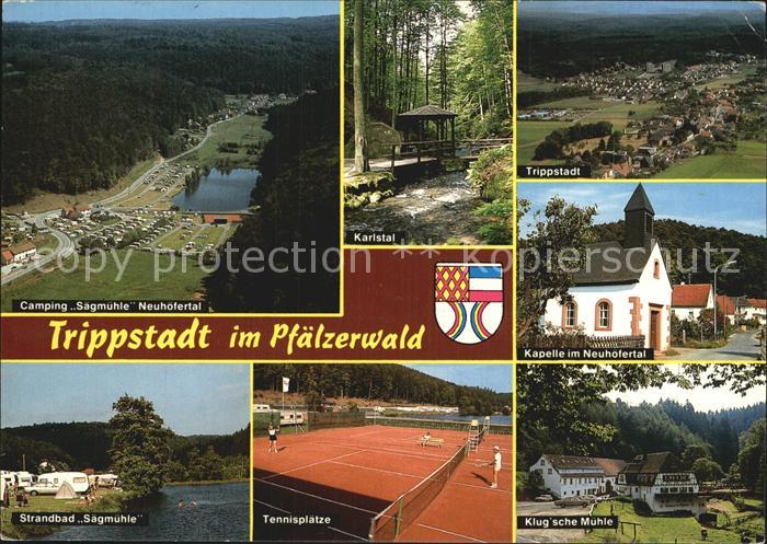 Trippstadt Pfaelzerwald Camping Saegmuehle Neuhofertal Kapelle Strandbad