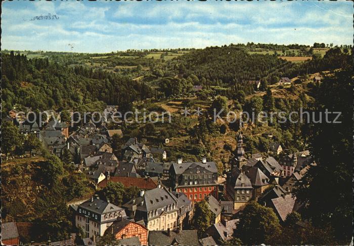 Monschau Montjoie NRW Blick auf Stadt