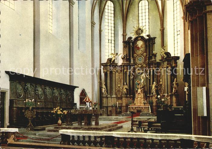 Pruem Eifel Waldstadt Basilika Hochalter Chorgestuehl