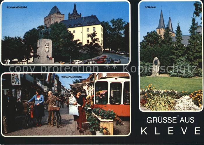 Kleve Schwanenburg Denkmal Fussgaengerzone