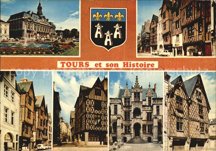 Tours Indre-et-Loire Fachwerkhaeuser Rathaus