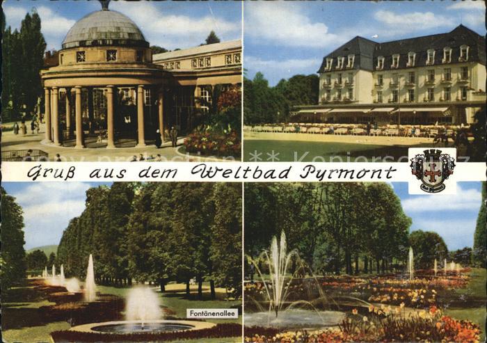 Pyrmont Bad Weltbad Fontaenenallee Kurpark Wandelhalle