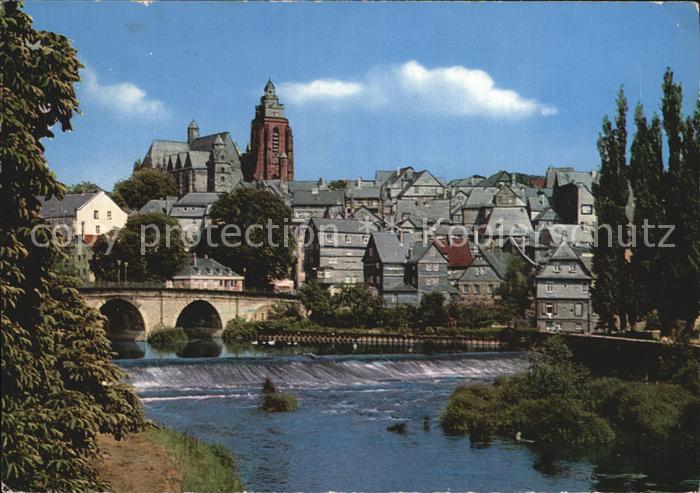 WETZLAR Lahn Hessen Alte Lahnbruecke Dom