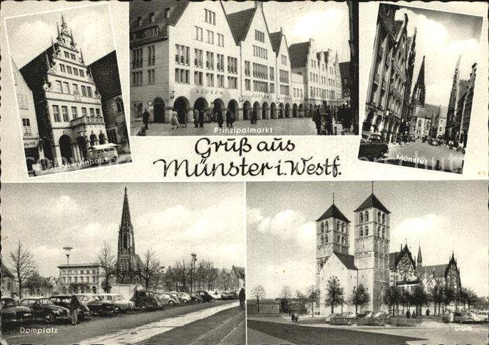 Muenster Westfalen Prinzipalmarkt Stadtweinhaus Domplatz Muenster