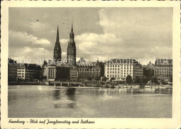 HAMBURG  CITY Blick auf Jungfernstieg und Rathaus