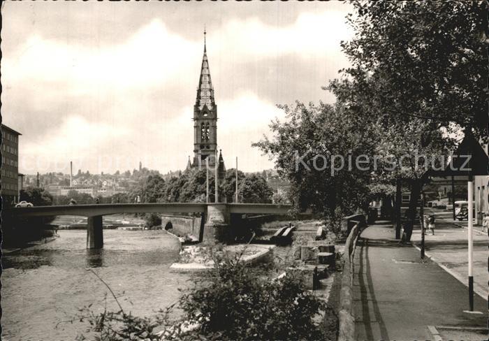Pforzheim Zusammenfluss von Enz und Nagold Kirche