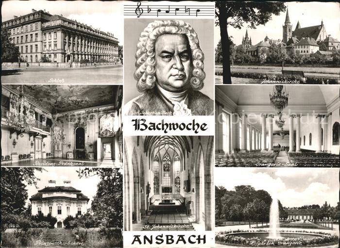 Ansbach Mittelfranken Bachwoche Schloss Johanniskirche Orangeriesaal Residenz Pr