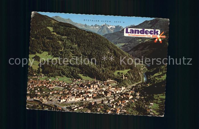 Landeck Tirol Ortsansicht ?tztaler Alpen