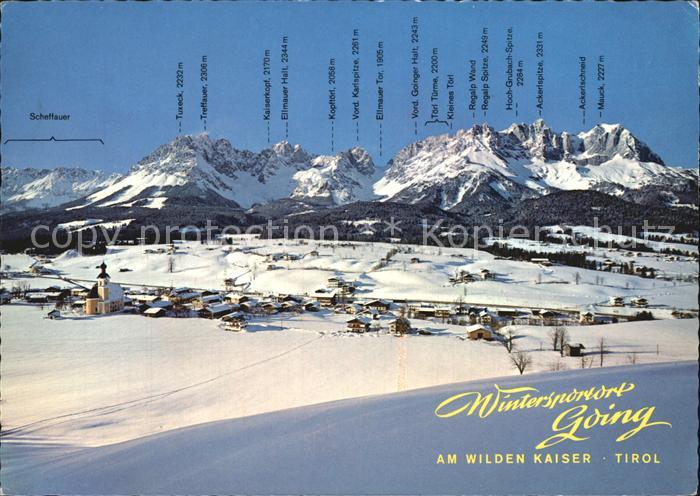 Going Wilden Kaiser Tirol Wintersportort Schellauer Wilder Kaiser Bergpanoramen