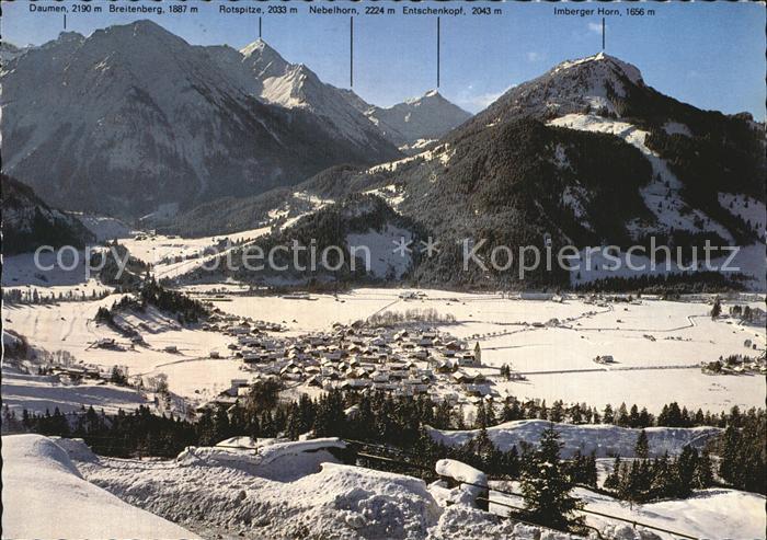 Bad Oberdorf Blick von Jochkanzel Winter Bergpanorama