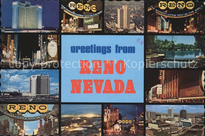 Reno Nevada Ortsansichten Harrahs Biggest little City in the World