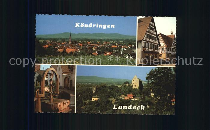 Koendringen Fachwerkhaeuser Brunnen Hohland Burgruine Landeck