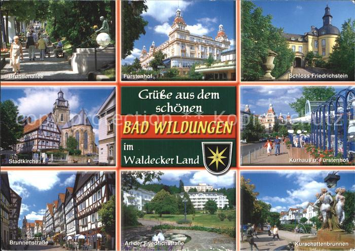Bad Wildungen Waldecker Land Brunnenallee Fuerstenof Schloss Kurhaus Fuerstenhof
