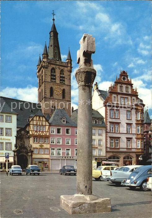 TRIER  CITY Hauptmarkt Marktkreuz Sankt Gangolphkirche