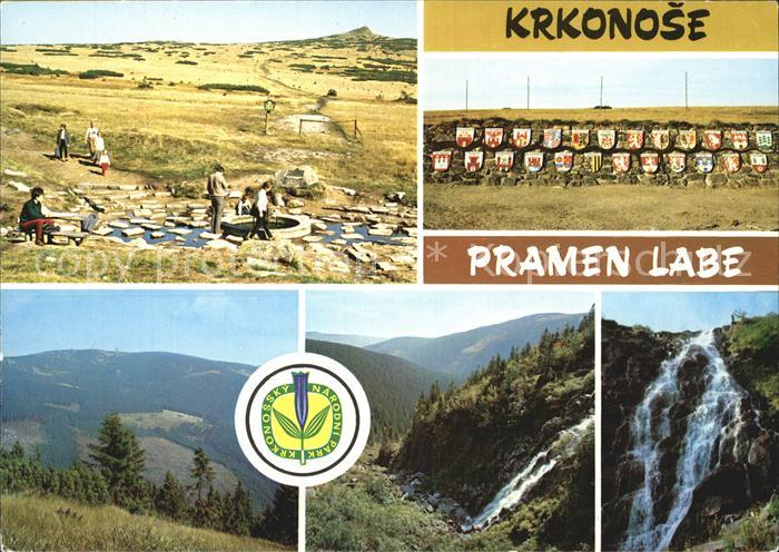 Krkonose Polen Elbquelle Wasserfall