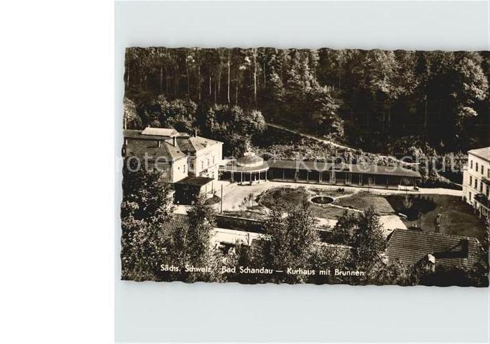 Bad Schandau Kurhaus mit Brunnen