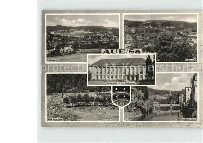 Aue Erzgebirge Teilansichten Kulturhaus Ernst Thaelmann Bad Muldenbruecken