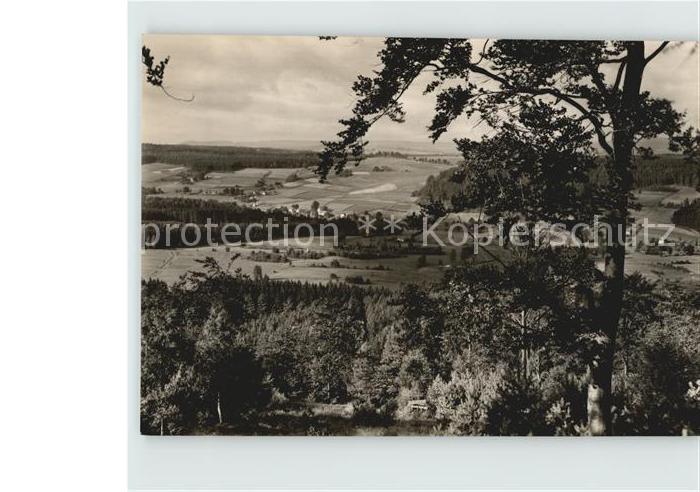 Erlbach Vogtland Gebirgssommerfrische Blick nach Eubabrunn Fichtelgebirge