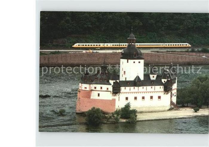 Kaub Pfalz Burg Pfalzgrafenstein Lufthansa Airport Express Eisenbahn