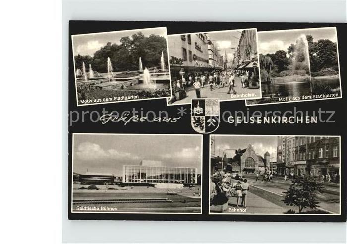 GELSENKIRCHEN NRW Stadtgarten Wasserspiele Bahnhofstrasse Staedtische Buehnen Ba