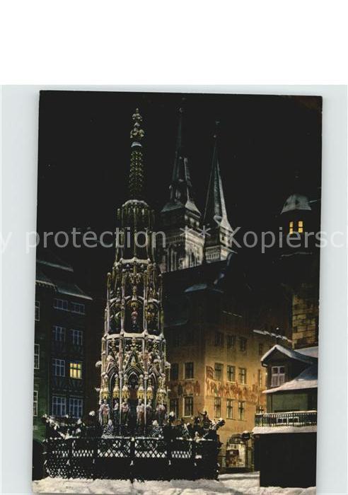 NueRNBERG CITY Der Schoene Brunnen Nachtaufnahme