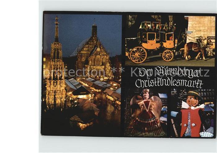 NueRNBERG CITY Nuernberger Christkindlesmarkt Postkutsche Figuren