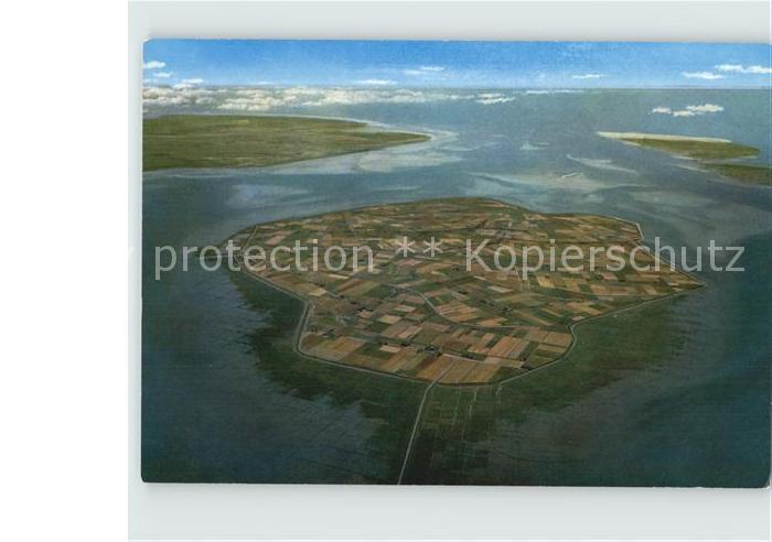 Nordstrand Nordseeinsel Insel Pellworm Hallig Nordstrandischmoor Fliegeraufnahme