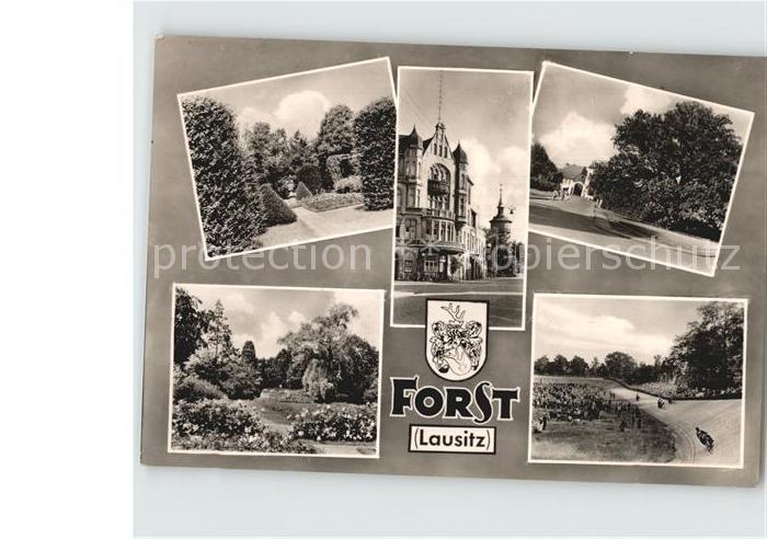 Forst Lausitz Rosengarten Gebaeude Radrennbahn
