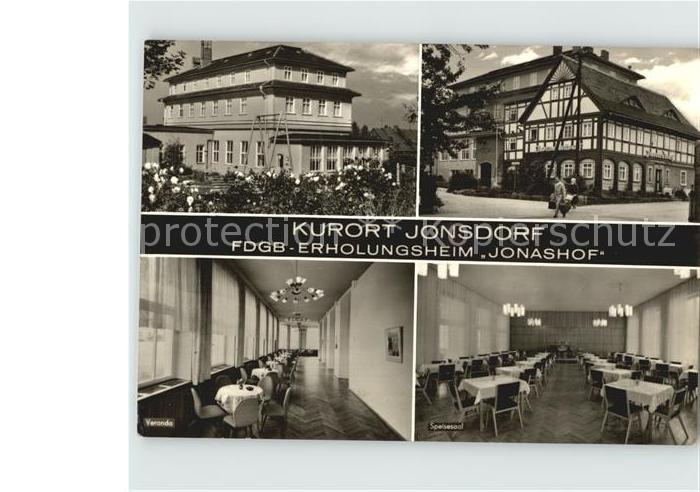 Jonsdorf FDGB Erholungsheim Jonashof Veranda Speisesaal