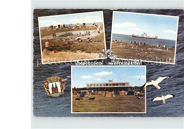 Altenbruch Strand Campingplatz Schiff Moewen Nordseebad