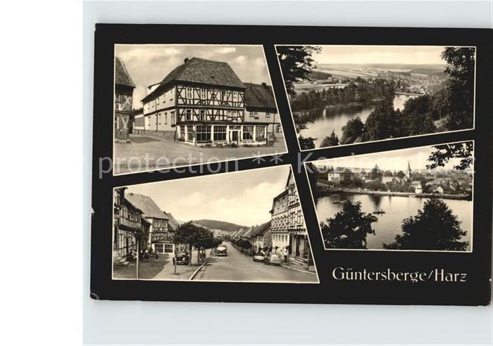 Guentersberge Panorama See Fachwerkhaus Strassenpartie