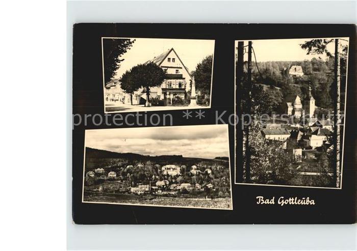 Bad Gottleuba-Berggiesshuebel Markt Klinik Sanatorium Kirche Blindenheim