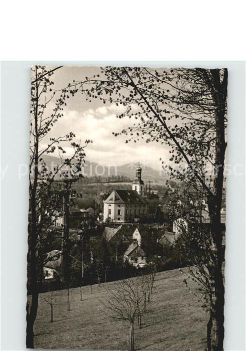 Grossschoenau Sachsen Blick zur Kirche