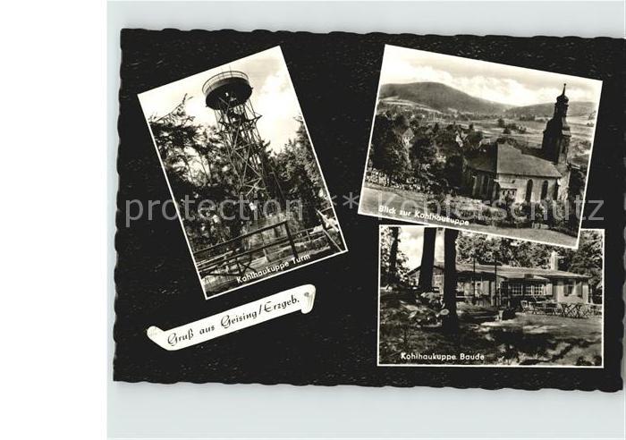 Geising Erzgebirge Kohlhaukuppe Aussichtsturm Baude Kirche