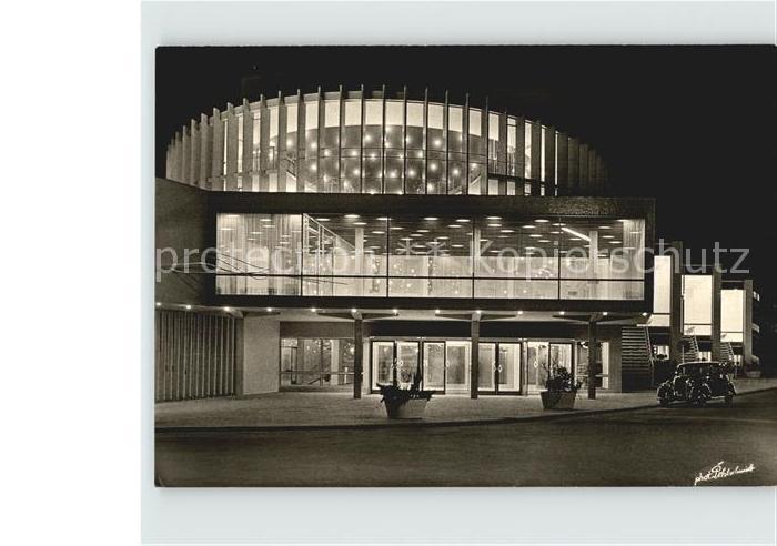 Muenster Westfalen Neues Theater Nachtaufnahme