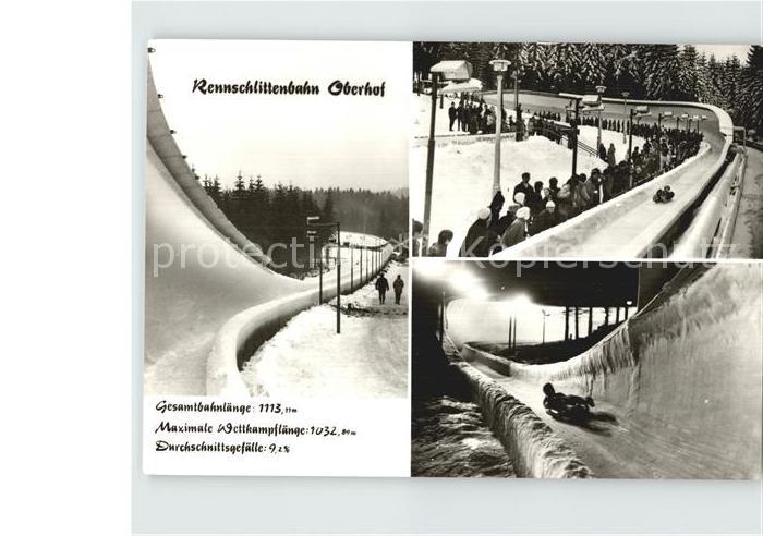 Oberhof Thueringen Rennschlittenbahn Wintersportplatz