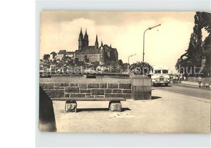 Meissen Elbe Sachsen Bahnhofstrasse Albrechtsburg Dom Handabzug
