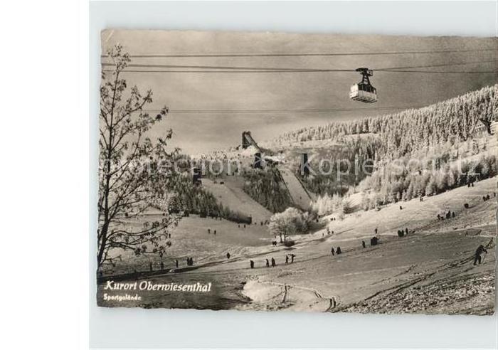 Oberwiesenthal Erzgebirge Sportgelaende Wintersportplatz Skisprungschanze Bergba