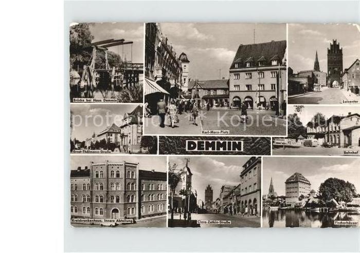 Demmin Mecklenburg Vorpommern Bruecke Ernst Thaelmann Strasse Krankenhaus Clara