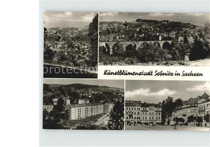 Sebnitz Teilansichten Marktplatz Viadukt Kunstblumenstadt