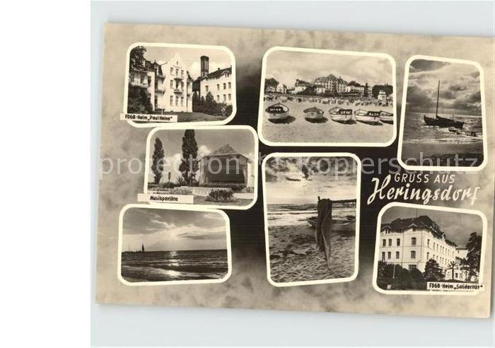 Heringsdorf Ostseebad Usedom FDGB Heime Musikpavillon Sonnenuntergang Strand Fis