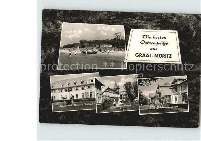 Graal-Mueritz Ostseebad Strand Rosa Luxemburg Strasse Karl Marx Strasse Seeheilb