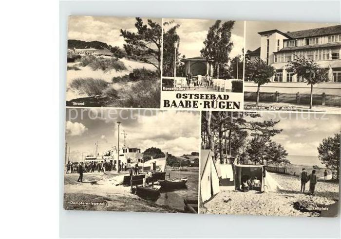 Baabe Ostseebad Ruegen Strand Duenen Konzertplatz Ferienheim Edgar Andre Zeltpla
