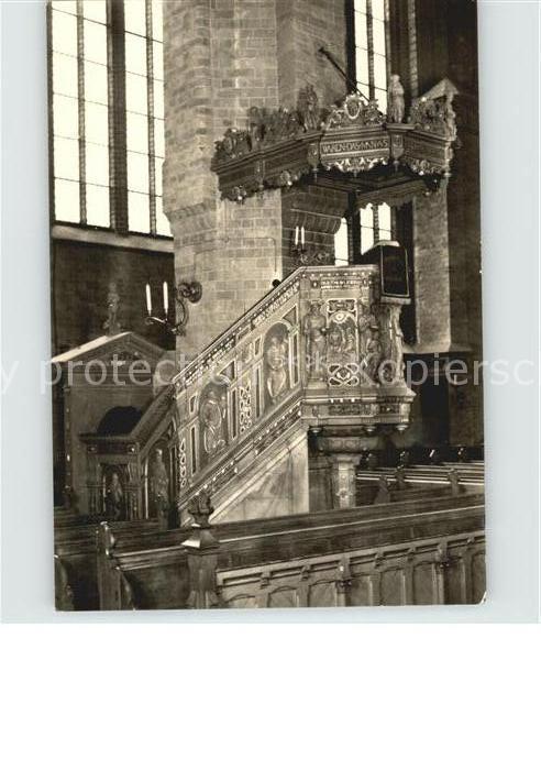 Guestrow Mecklenburg Vorpommern Pfarrkirche 14. Jhdt. Kanzel Denkmalschutz