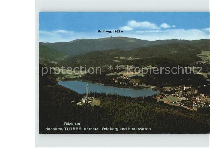 TITISEE Schwarzwald BW Hochfirst Baerental Feldberg Hinterzarten Schwarzwald Fli