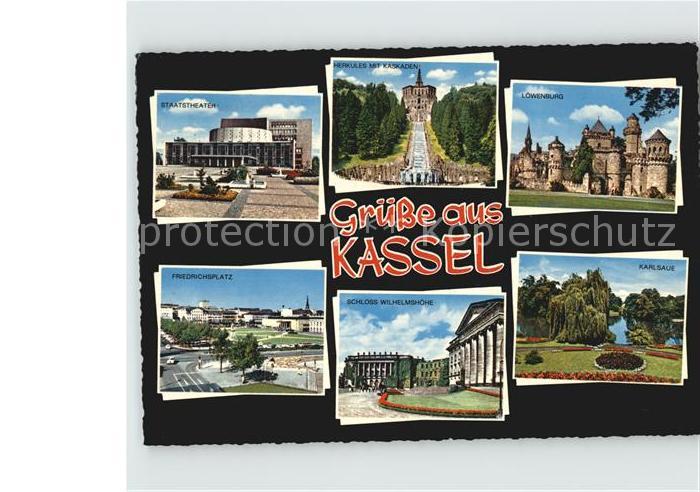 KAssEL  CITY Staatstheater Herkules Karkaden Schloss Wilhelmshoehe Loewenburg Ka