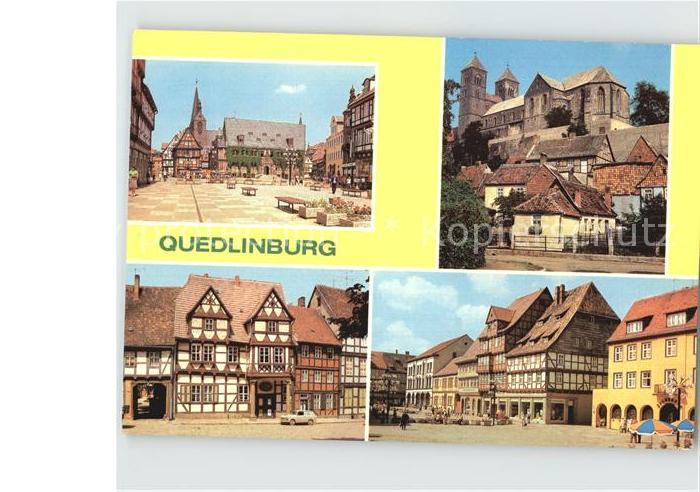 Quedlinburg Harz Rathaus Dom Klopstockhaus Markt Fachwerkhaeuser